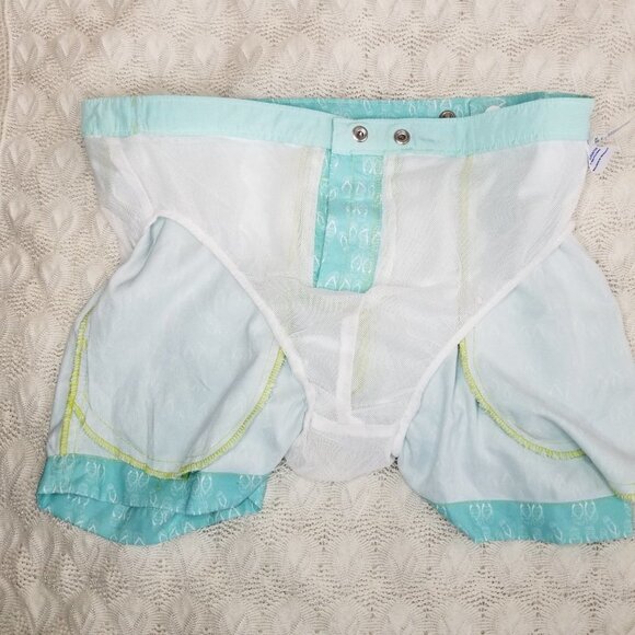 El Tuggle Flip Flop Swim Short light blue size 30 quick dry beach shorts pockets - Picture 11 of 13